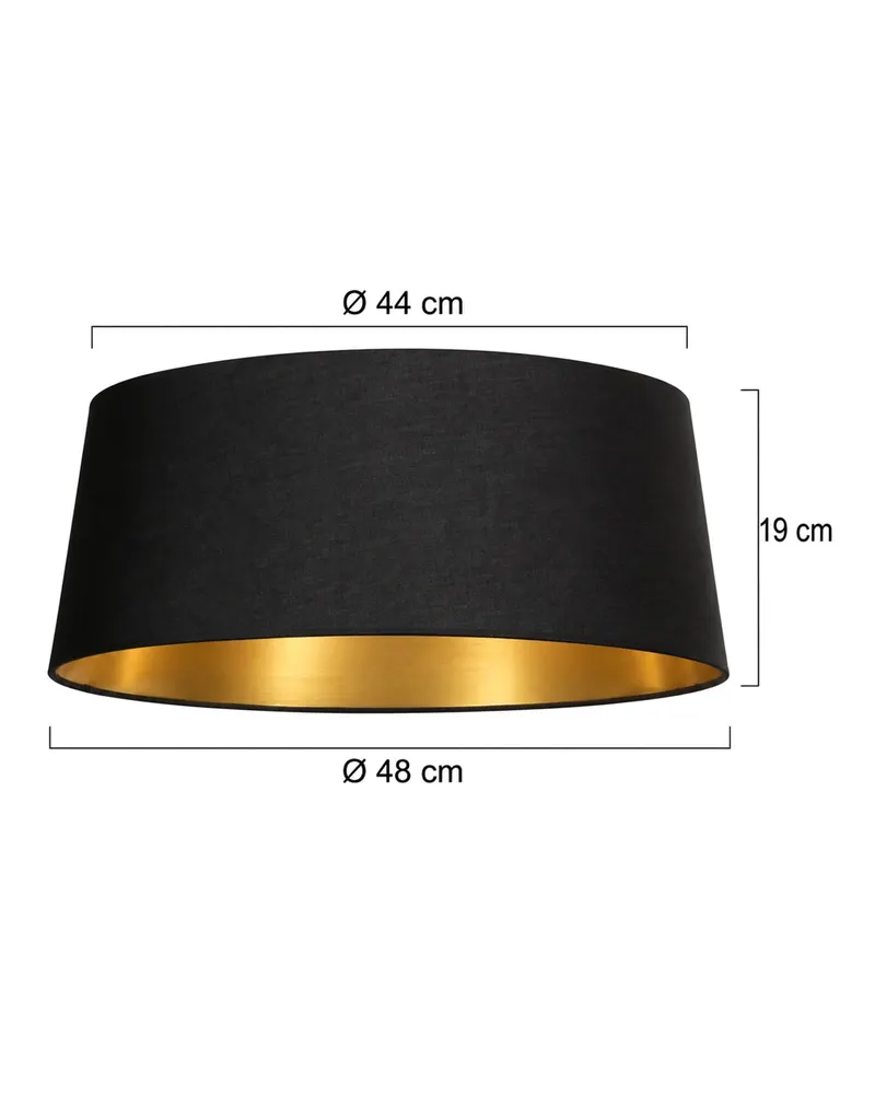 Anne Light Lampenschirm K2010SS aus Textil, Schwarz und Gold in Gold, Ansicht 8