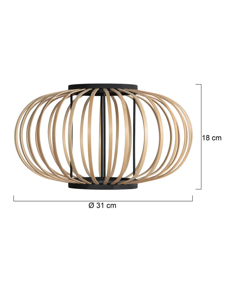 Lampenschirm aus Bambus, creme, Ø 31 cm · K2019BS in Creme, Ansicht 2