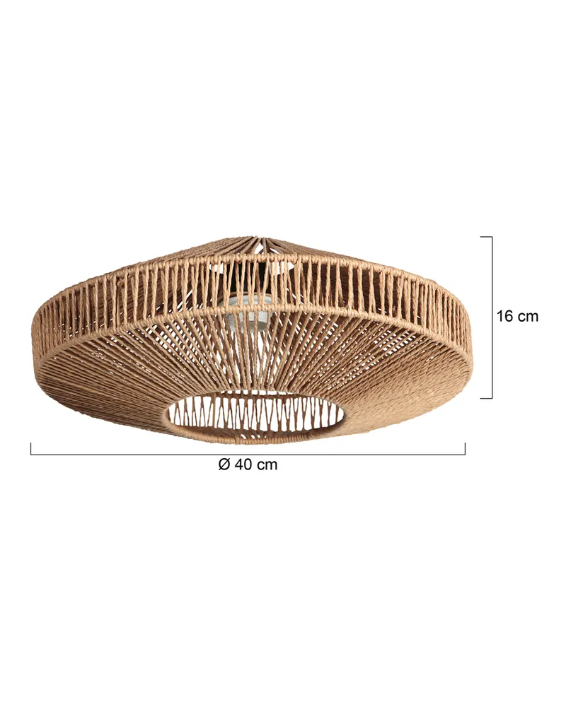 Lampenschirm K2023DS aus Seil, cremefarben, Ø 40 cm in Creme, Ansicht 7