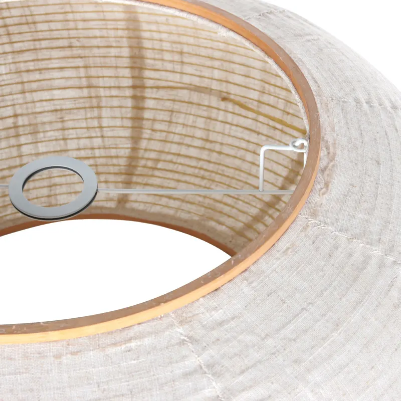 Lampenschirm K2026QS aus Leinen und Holz, weiß, Ø 60 cm in Weiß, Ansicht 2