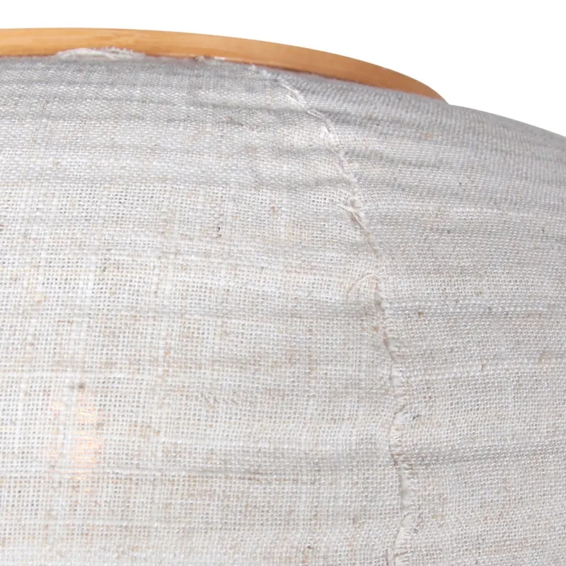Lampenschirm K2026QS aus Leinen und Holz, weiß, Ø 60 cm in Weiß, Ansicht 6