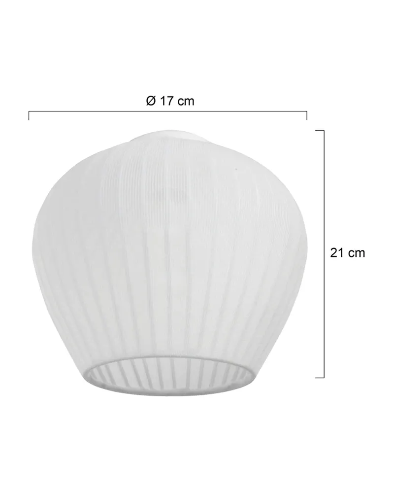 Weißer Textil-Lampenschirm, Ø 17 cm in Weiß, Ansicht 2