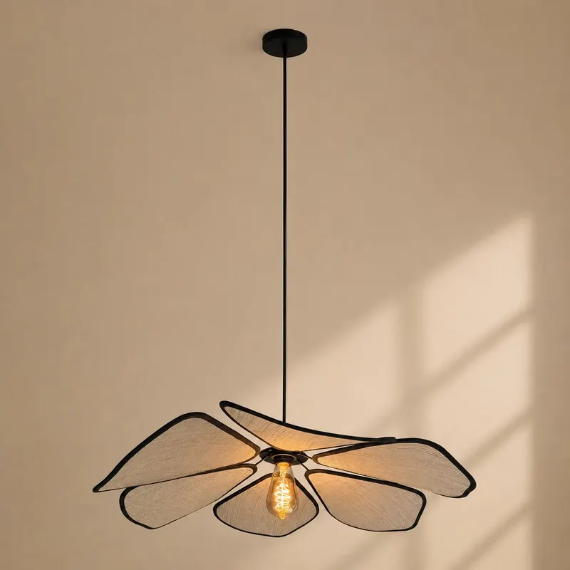 LumaFlora Pendelleuchte mit E27-Fassung in Creme, Ansicht 10
