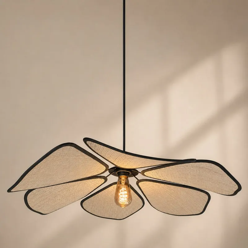 LumaFlora Pendelleuchte mit E27-Fassung in Creme, Ansicht 5