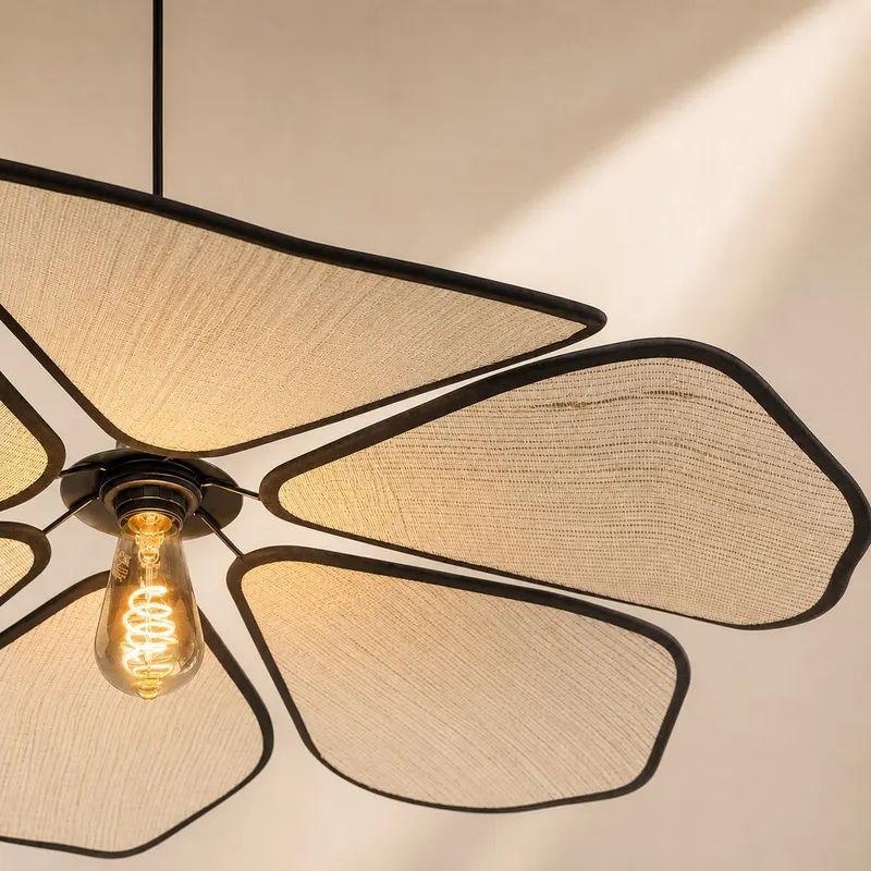 LumaFlora Pendelleuchte mit E27-Fassung in Creme, Ansicht 6