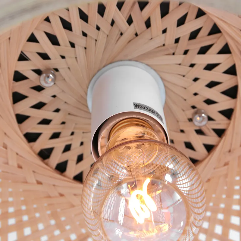 Maze Deckenleuchte aus Bambus in Beige in Beige, Ansicht 3