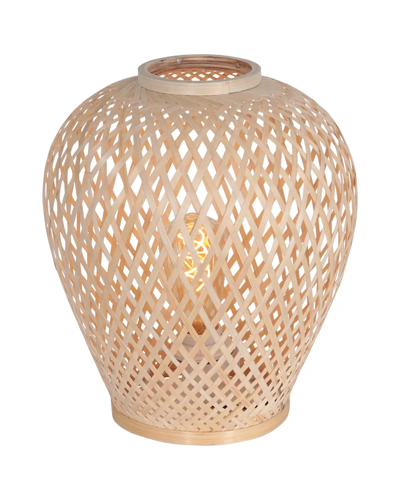 Maze Tischlampe aus Bambus, beige