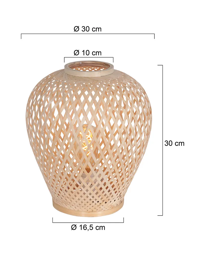 Maze Tischlampe aus Bambus, beige in Beige, Ansicht 12