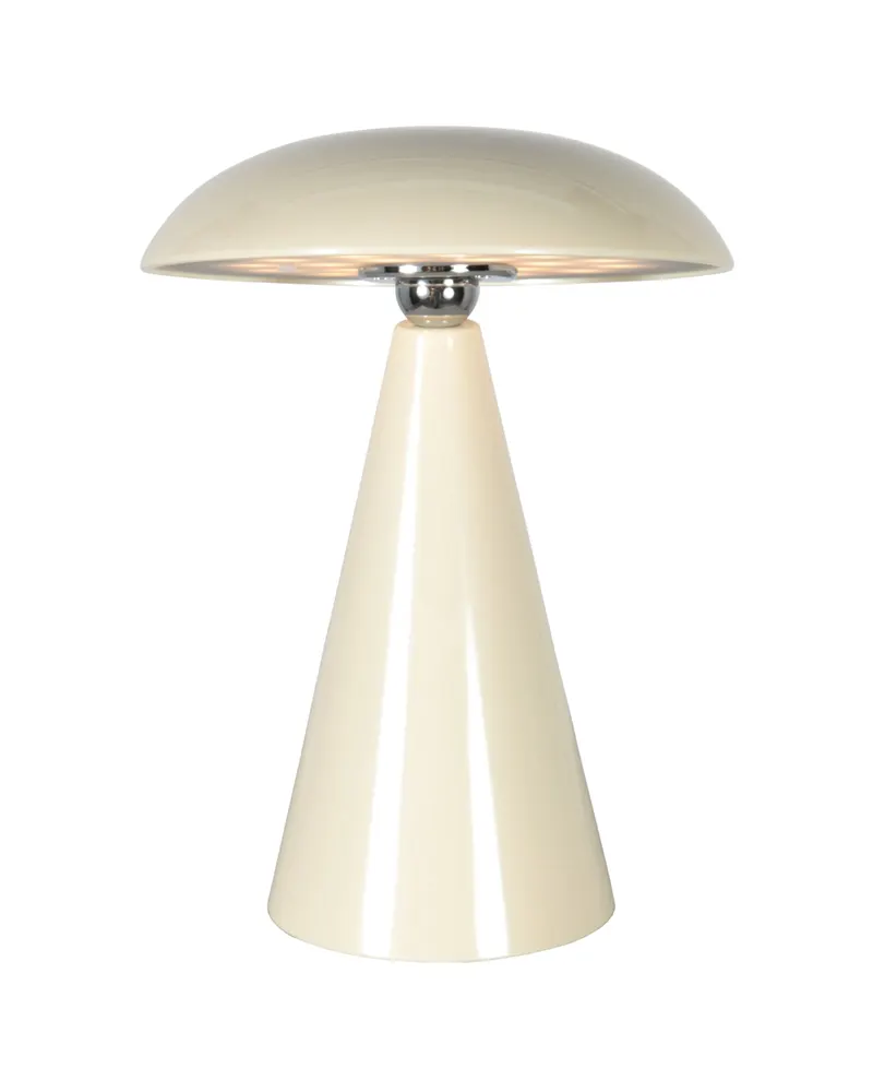 Mush Akku-Tischleuchte, Braun in Creme, Ansicht 1