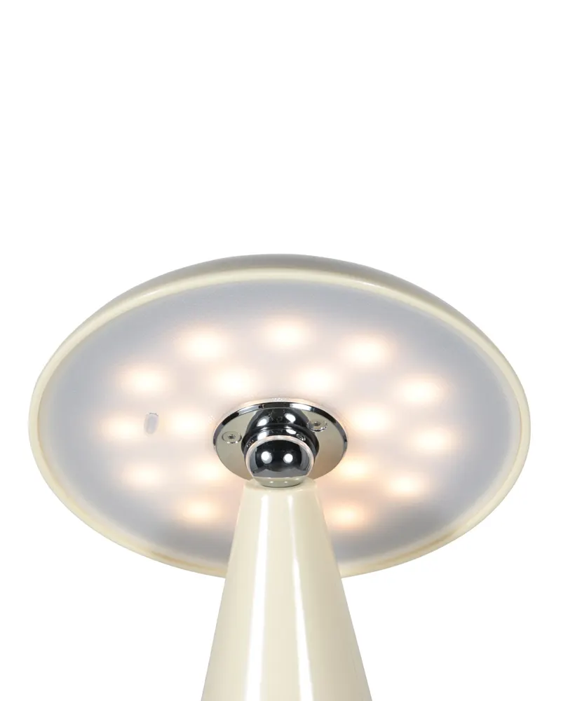 Mush Akku-Tischleuchte, Braun in Creme, Ansicht 4
