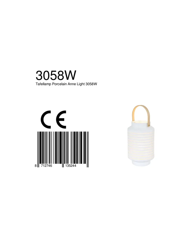 Porcelain Tischlampe aus Porzellan mit E14 Fassung in Weiß, Ansicht 13