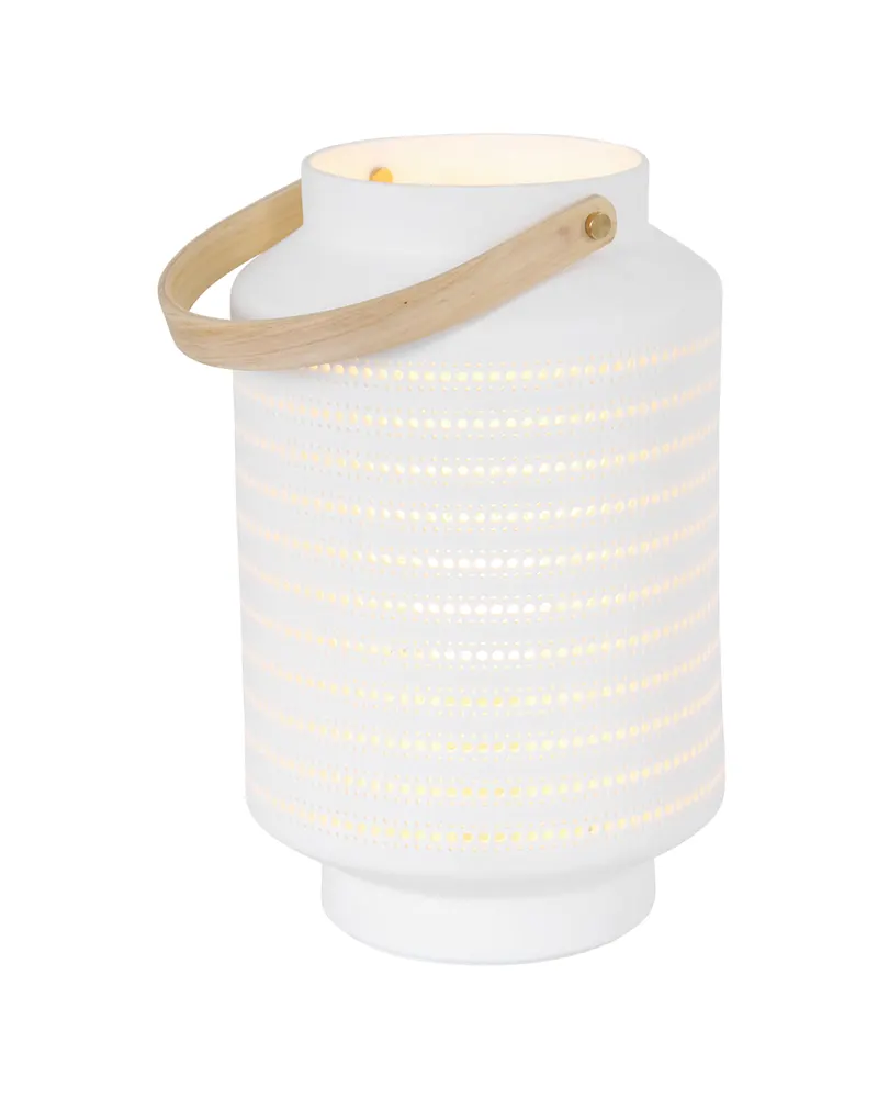 Porcelain Tischlampe aus Porzellan mit E14 Fassung in Weiß, Ansicht 3