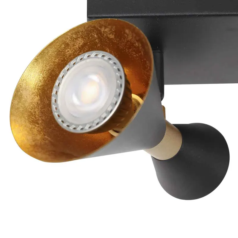 Preto Wandleuchte mit zwei schwenkbaren GU10-Spots in Gold, Schwarz, Ansicht 7