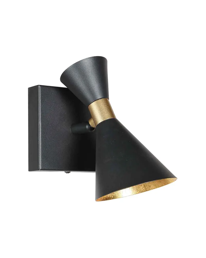 Preto Wandleuchte mit schwenkbarem GU10-Spot in Schwarz, Ansicht 3