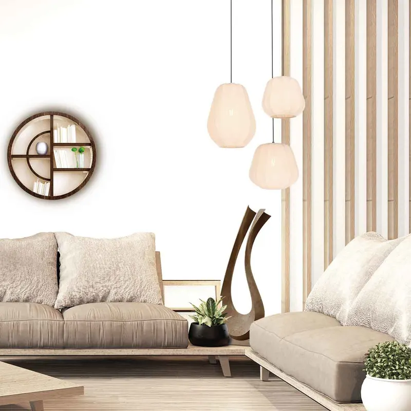 Sable Pendelleuchte in Creme mit höhenverstellbarer Aufhängung in Creme, Ansicht 2