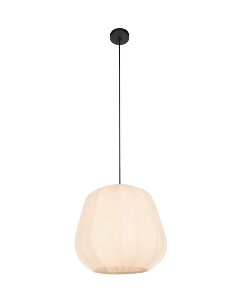 Sable Pendelleuchte mit Textilschirm in Creme, Ansicht 4