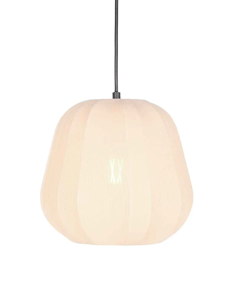 Sable Pendelleuchte mit Textilschirm in Creme, Ansicht 5