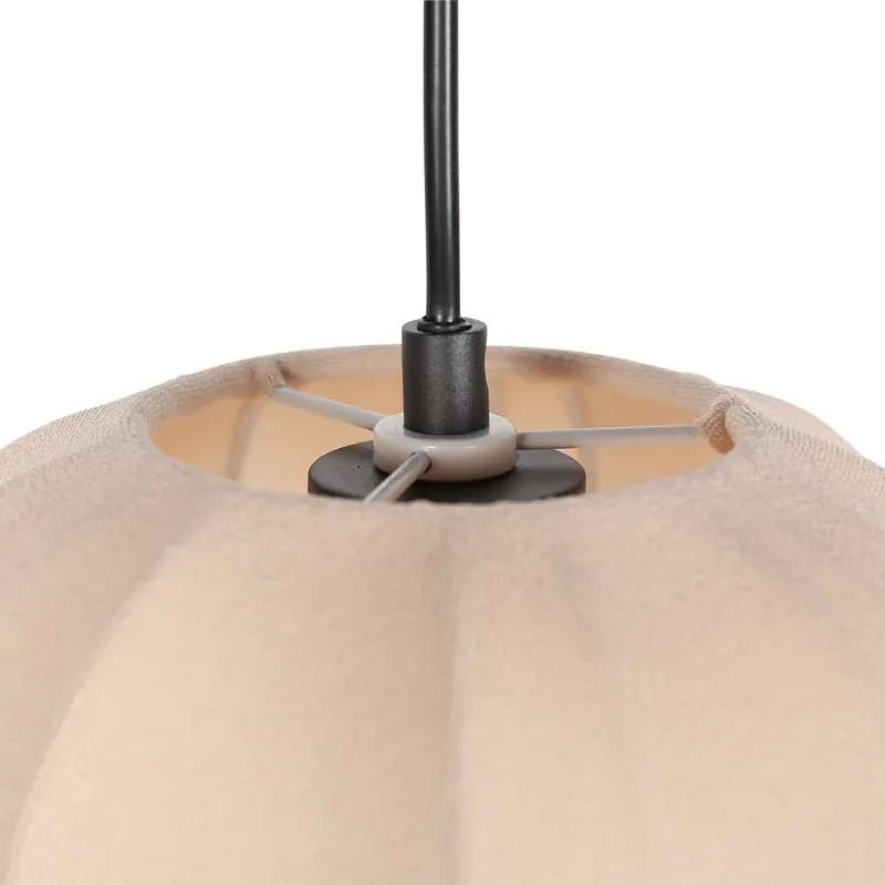 Sable Pendelleuchte mit Textilschirm in Creme, Ansicht 8