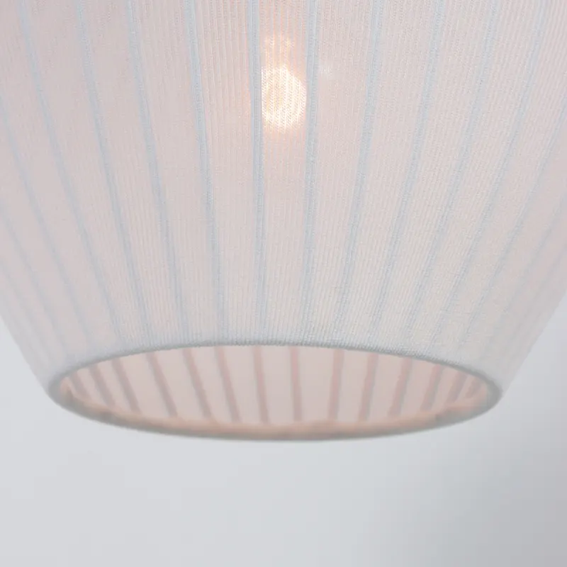 Anne Light Travino 3-flammige Pendelleuchte mit Leinen und Stein in Weiß, Ansicht 9