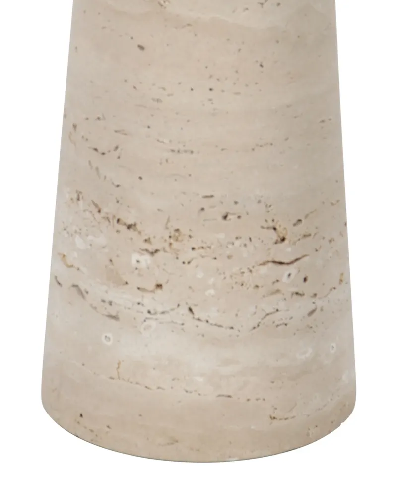 Travino Tischlampe mit Steinfuß und E27-Fassung in Creme, Ansicht 11