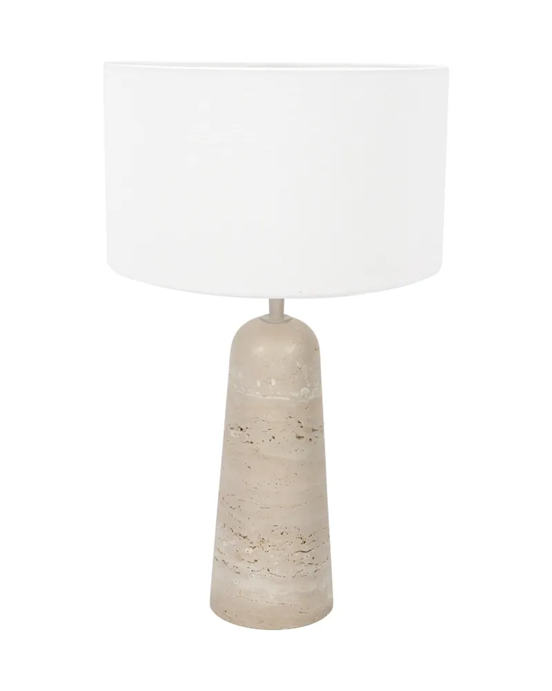 Travino Tischlampe mit Textilschirm in Creme, Ansicht 3