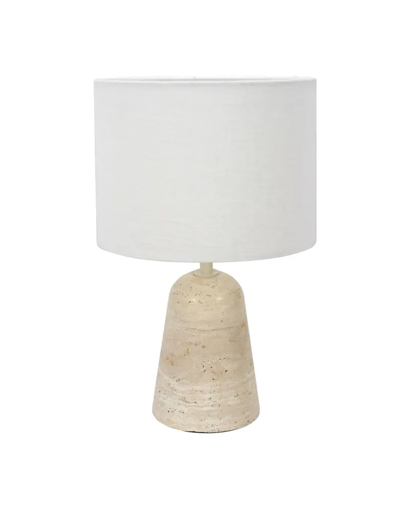 Anne Light Travino Tischlampe aus Stein und Textil in Creme, Ansicht 3