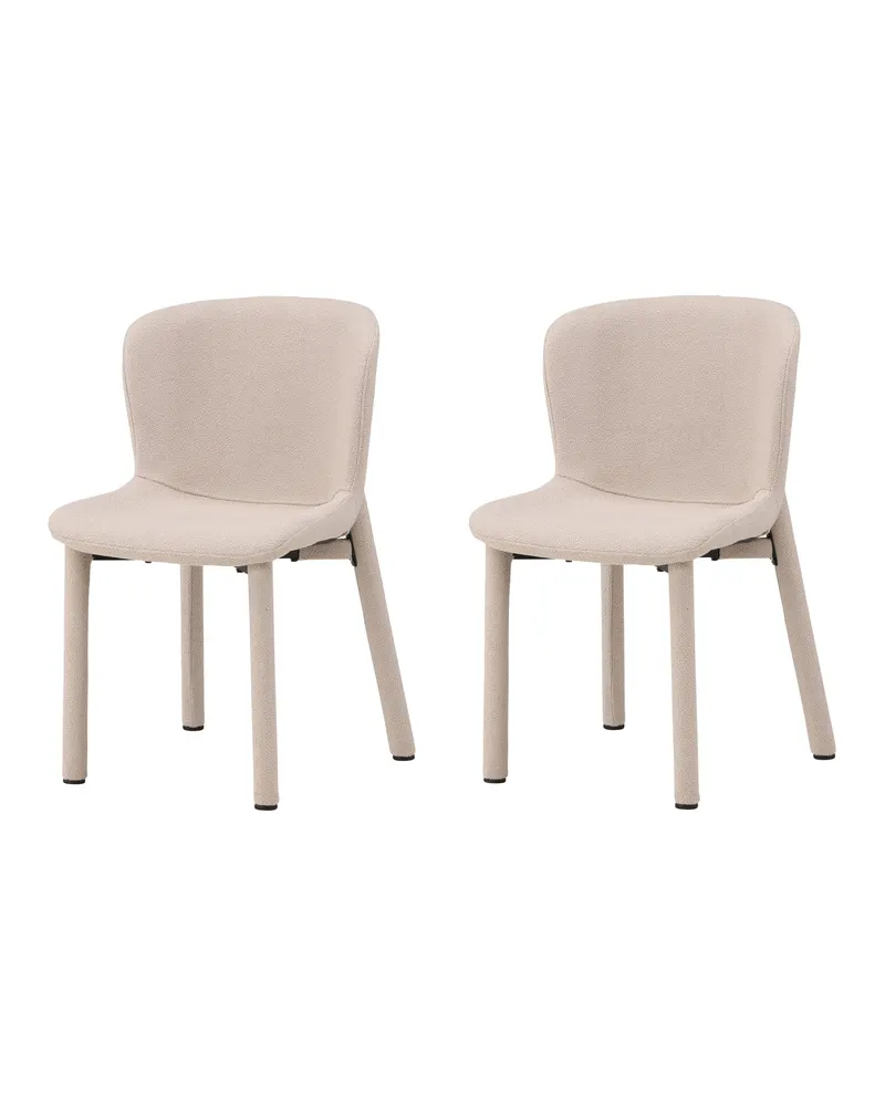 Astoria Esszimmerstuhl aus Bouclé in Beige, Ansicht 7