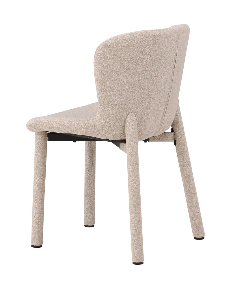 Astoria Esszimmerstuhl aus Bouclé in Beige, Ansicht 9