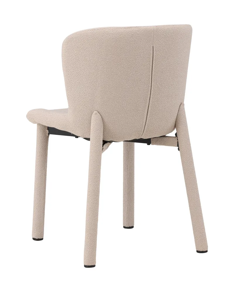 Astoria Esszimmerstuhl aus Bouclé in Beige, Ansicht 5