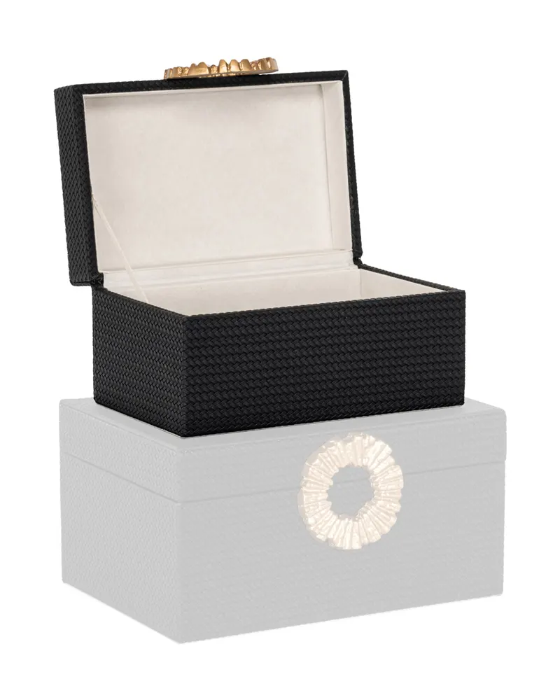 Aufbewahrungsdose Amal klein, Schwarz/Gold von Richmond Interiors, Produktansicht 5