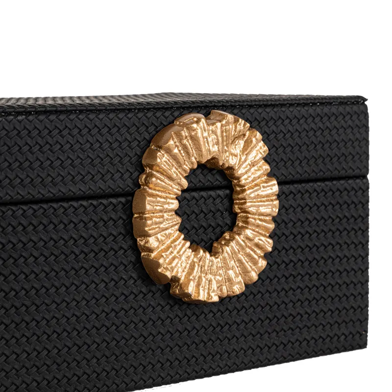 Aufbewahrungsdose Amal klein, Schwarz/Gold von Richmond Interiors, Produktansicht 7