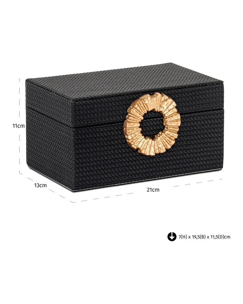 Aufbewahrungsdose Amal klein, Schwarz/Gold von Richmond Interiors, Produktansicht 8