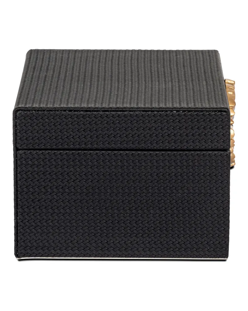 Aufbewahrungsdose Amal groß, Schwarz/Goldfarben von Richmond Interiors, Produktansicht 3
