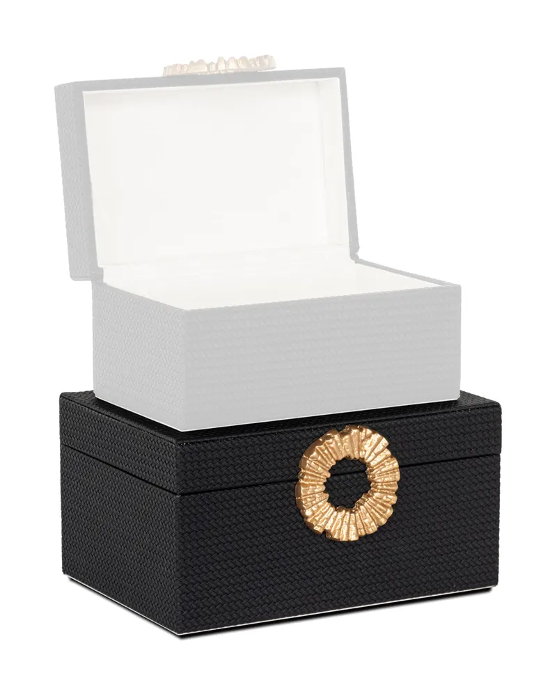 Aufbewahrungsdose Amal groß, Schwarz/Goldfarben von Richmond Interiors, Produktansicht 5