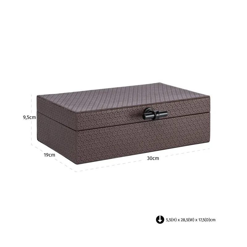Aufbewahrungsbox Billie groß, Dunkelbraun von Richmond Interiors, Maßzeichnung 10