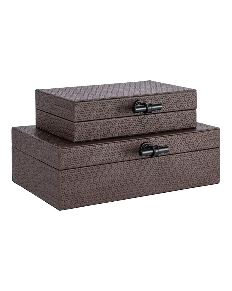 Aufbewahrungsbox Billie groß, Dunkelbraun von Richmond Interiors, Produktansicht 7