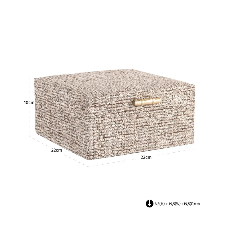 Aufbewahrungsbox Chalenny, Braun, groß von Richmond Interiors, Maßzeichnung 10