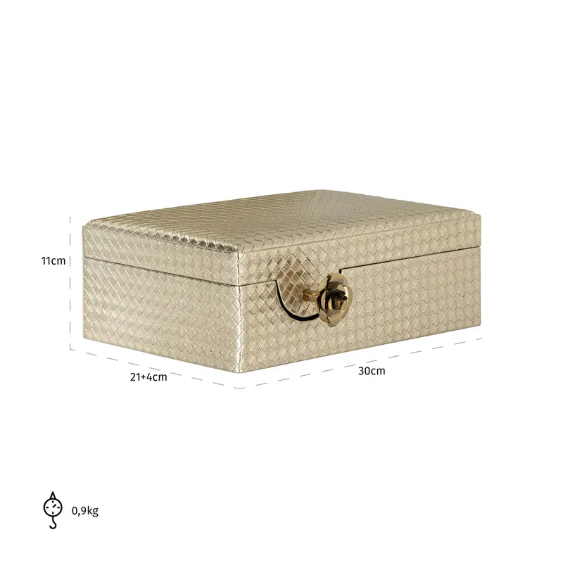 Aufbewahrungsbox Trace, goldfarben, groß von Richmond Interiors, Maßzeichnung 12