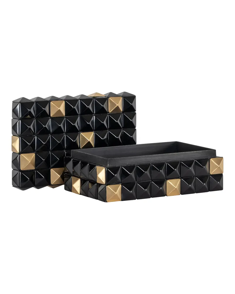 Aufbewahrungsbox Velicia, Schwarz/Goldfarben von Richmond Interiors, Produktansicht 6