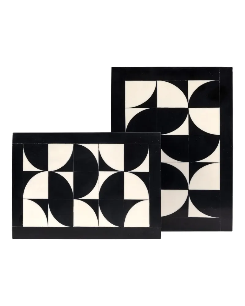 Aufbewahrungsboxen Rae, Schwarz/Weiß, 2er-Set von Richmond Interiors