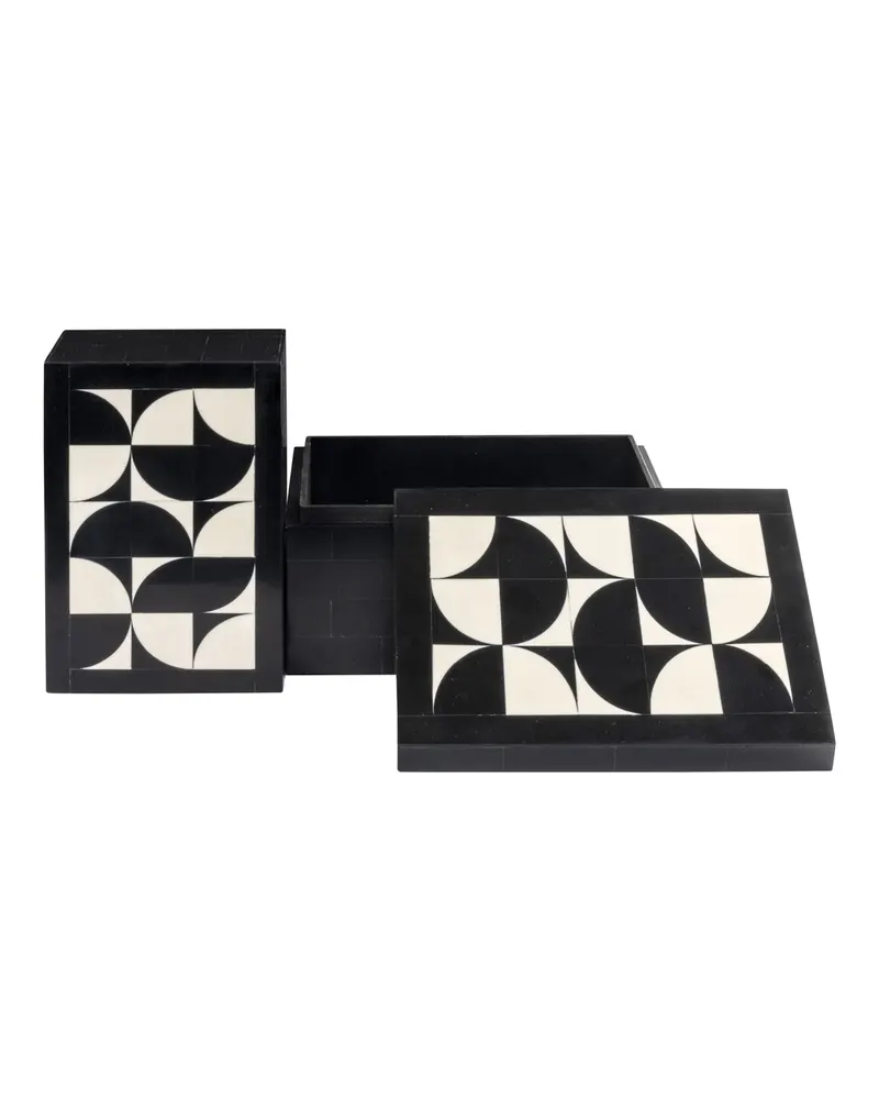 Aufbewahrungsboxen Rae, Schwarz/Weiß, 2er-Set von Richmond Interiors, Produktansicht 4