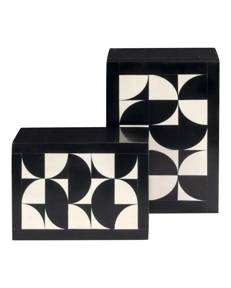 Aufbewahrungsboxen Rae, Schwarz/Weiß, 2er-Set von Richmond Interiors, Produktansicht 5