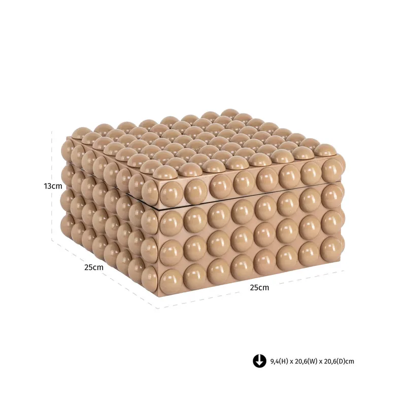 Aufbewahrungsdose Ash, Beige, groß von Richmond Interiors, Maßzeichnung 7