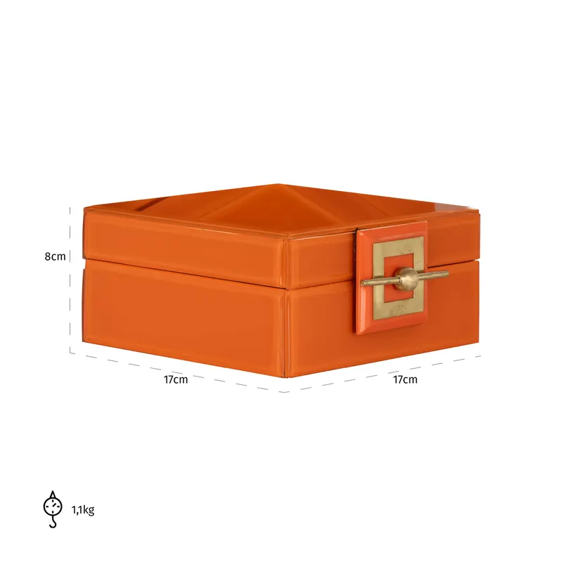 Aufbewahrungsdose Bodine, Orange, klein von Richmond Interiors, Maßzeichnung 15