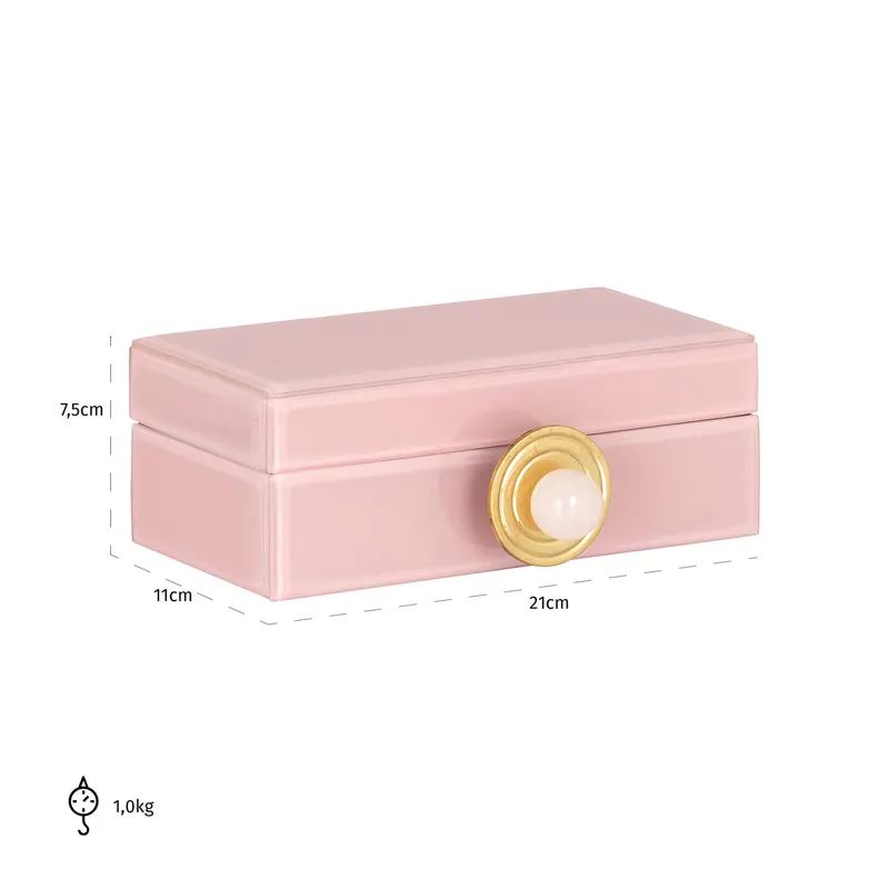 Aufbewahrungsdose Jamila, Rosa, klein von Richmond Interiors, Maßzeichnung 7