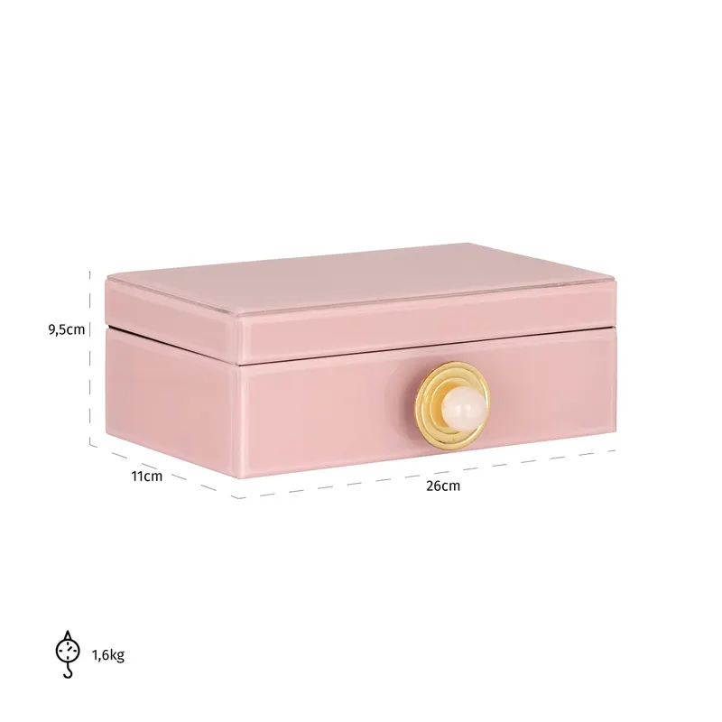 Aufbewahrungsdose Jamila, Rosa, groß von Richmond Interiors, Maßzeichnung 7