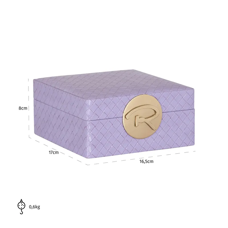 Aufbewahrungsdose Joelle, Violett, klein von Richmond Interiors, Maßzeichnung 11