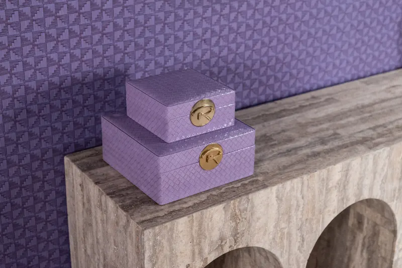 Aufbewahrungsdose Joelle, Violett, klein von Richmond Interiors, Wohnbeispiel 7, im Wohnraum