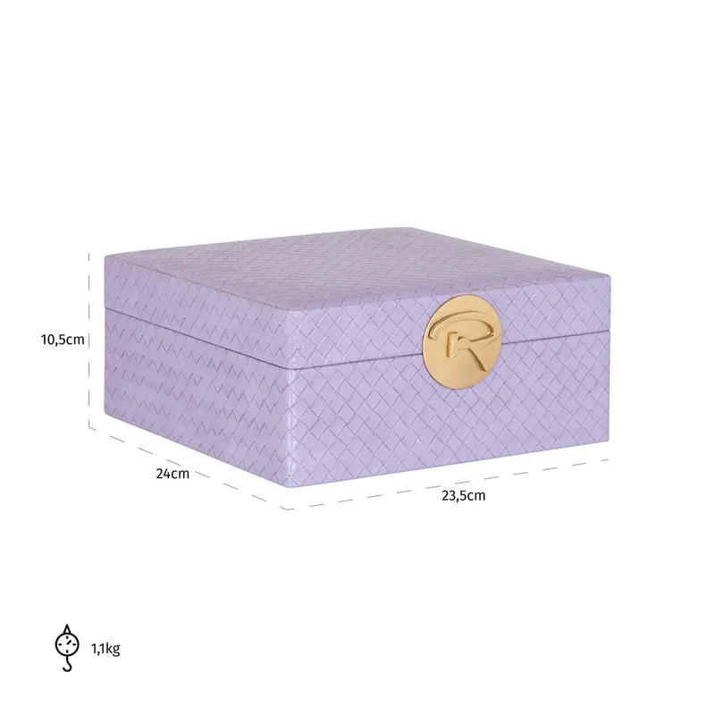 Aufbewahrungsbox Joelle, Violett, groß von Richmond Interiors, Maßzeichnung 11