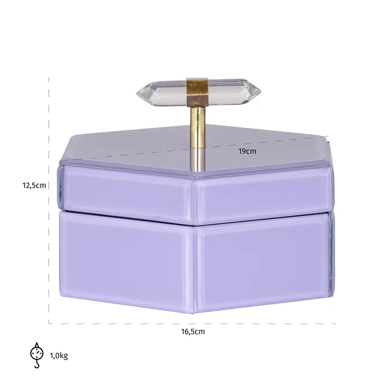 Aufbewahrungsbox Jutta, Violett, klein von Richmond Interiors, Maßzeichnung 9